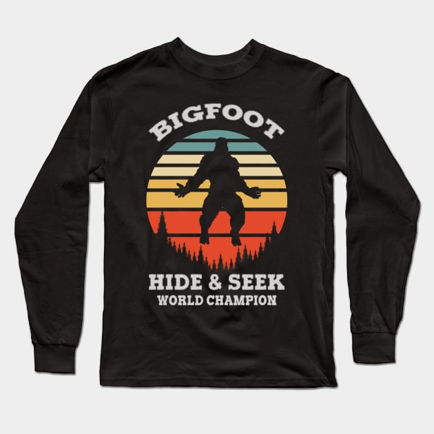 bigfoot Long Sleeve T-Shirt by wizooherb